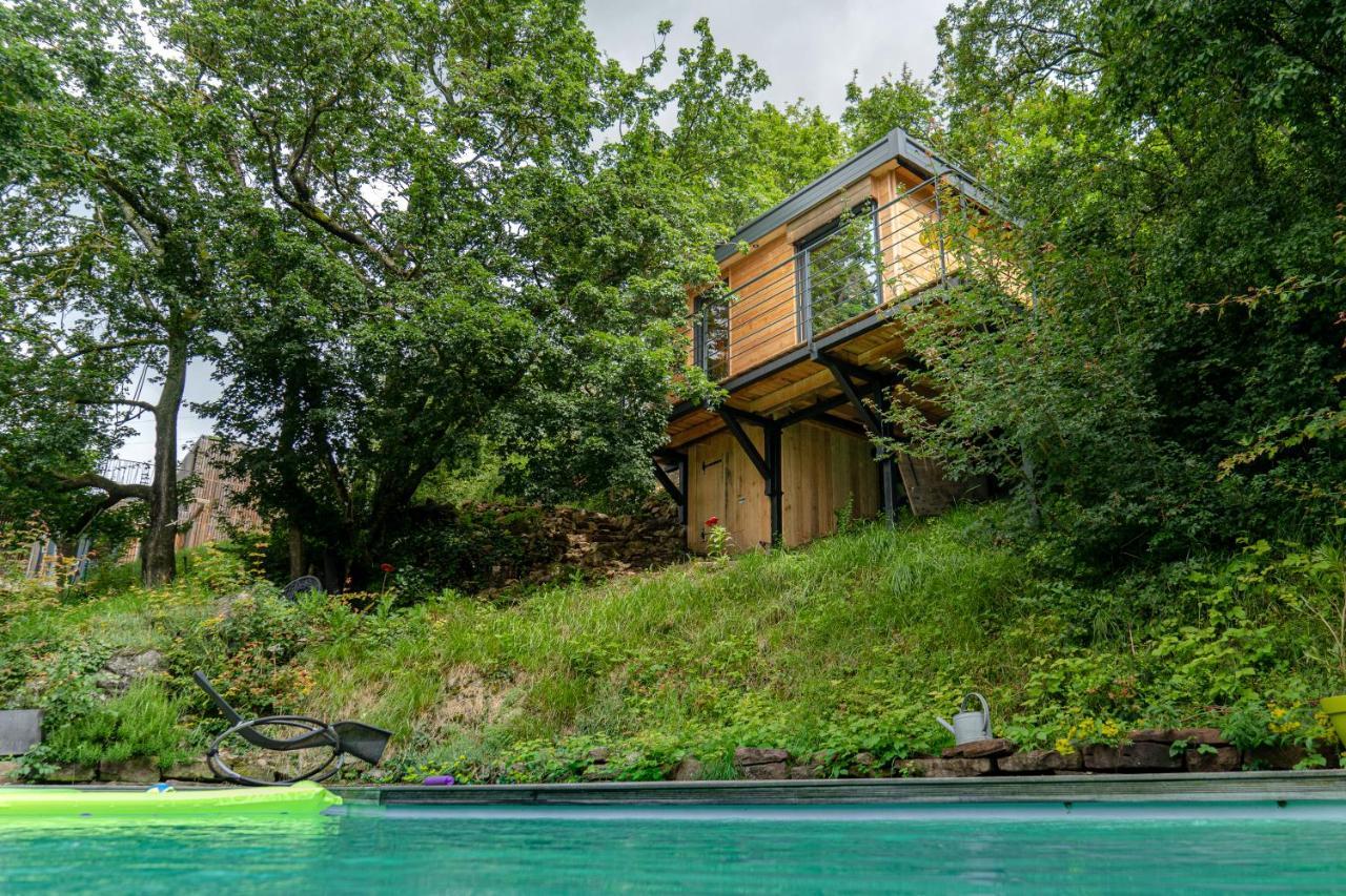 Le Moonloft Insolite Tiny-House Dans Les Arbres & 1 Seance De Sauna Pour 2 Avec Vue Panoramique Osenbach Eksteriør bilde