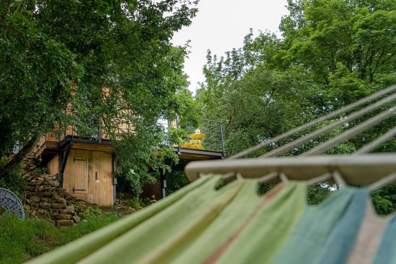 Le Moonloft Insolite Tiny-House Dans Les Arbres & 1 Seance De Sauna Pour 2 Avec Vue Panoramique Osenbach Eksteriør bilde