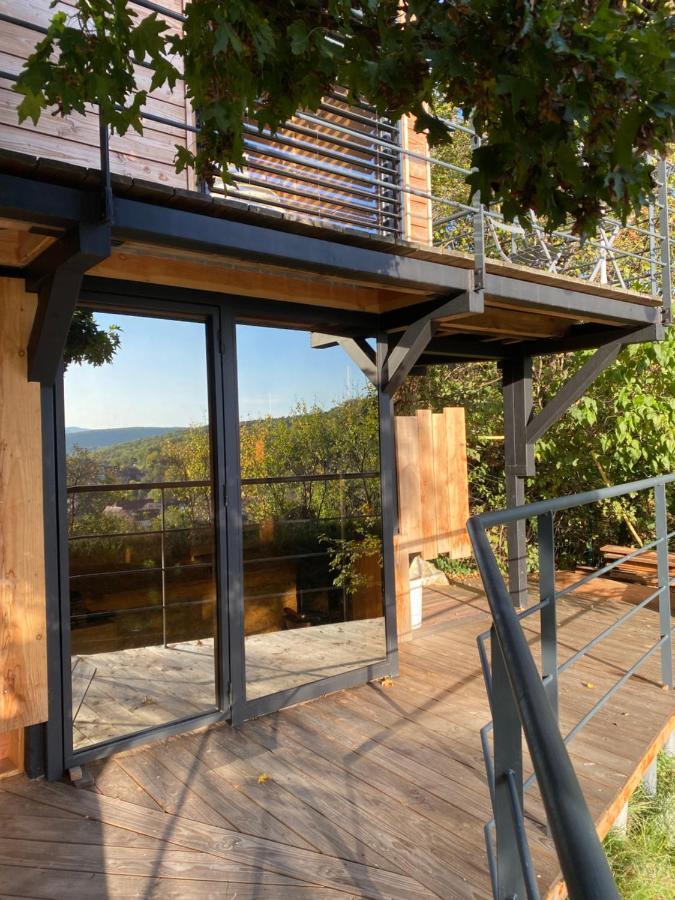 Le Moonloft Insolite Tiny-House Dans Les Arbres & 1 Seance De Sauna Pour 2 Avec Vue Panoramique Osenbach Eksteriør bilde
